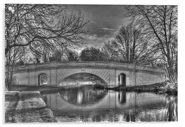 The Grove Bridge No 164 on G U Canal, Watford Acrylic by Chris Thaxter