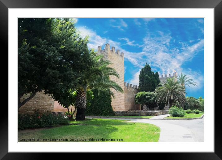 Old Alcudia Town Wall, Majorca Framed Mounted Print by Peter Stephenson