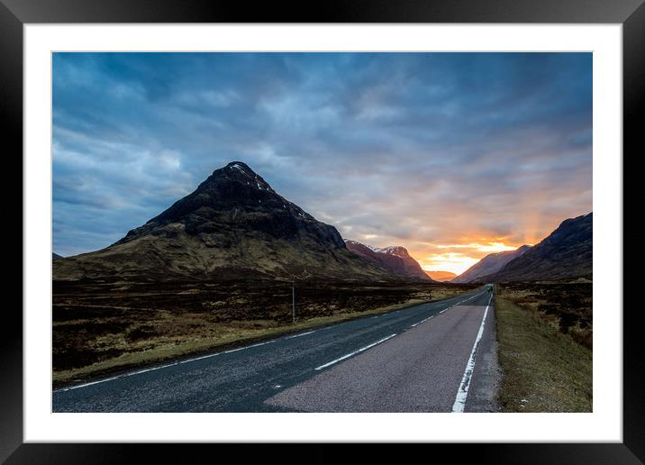 Glencoe Sunset  Framed Mounted Print by chris smith