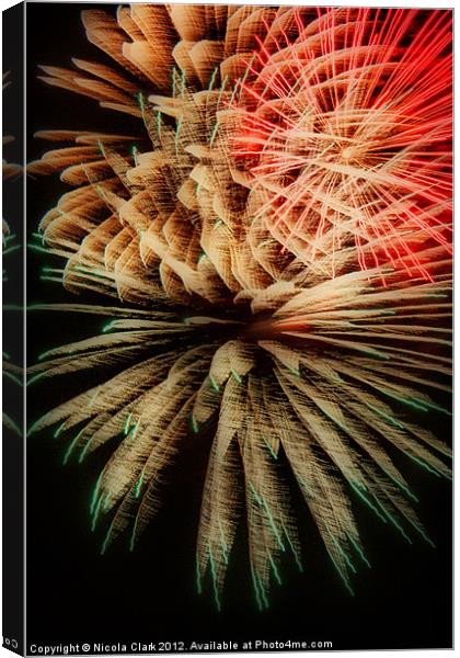 Fireworks Canvas Print by Nicola Clark
