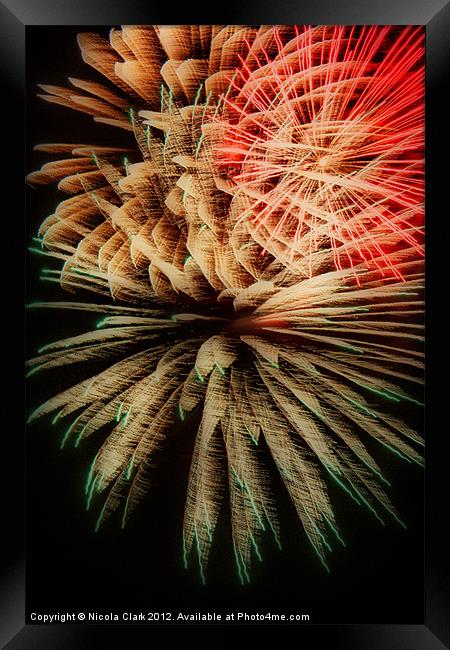 Fireworks Framed Print by Nicola Clark