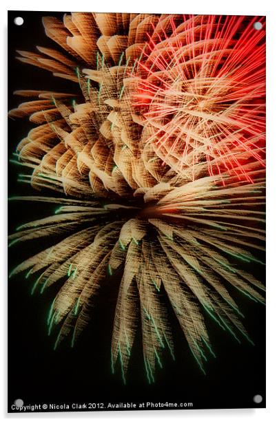 Fireworks Acrylic by Nicola Clark