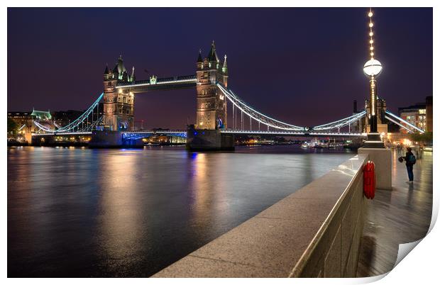 Along the river Thames Print by Dean Merry
