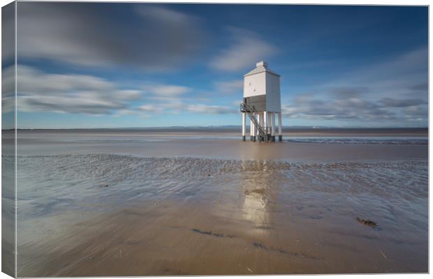 Burnham on sea low lighthouse Canvas Print by kevin murch