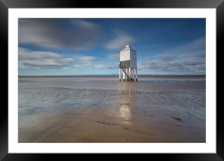 Burnham on sea low lighthouse Framed Mounted Print by kevin murch