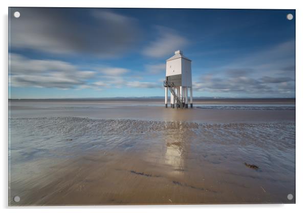 Burnham on sea low lighthouse Acrylic by kevin murch