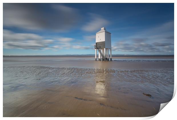 Burnham on sea low lighthouse Print by kevin murch