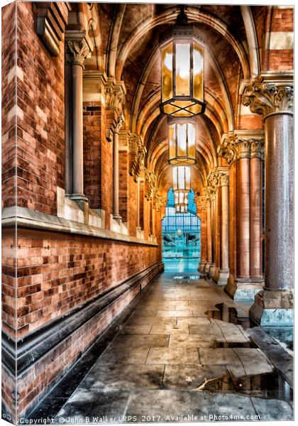 The Entrance to St Pancras Station Canvas Print by John B Walker LRPS