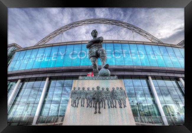 Bobby Moore Statue Wembley Stadium Framed Print by David Pyatt