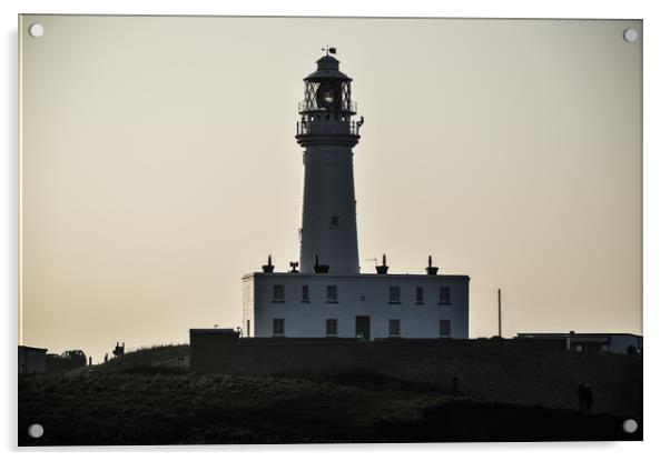 Flamborough Head Lighthouse Acrylic by Paul Baldwin