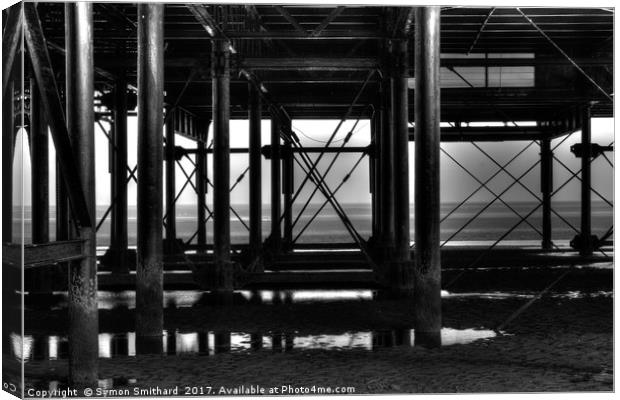 Under The Pier Cleethorpes Canvas Print by Symon Smithard