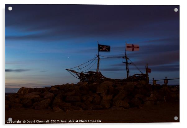 Blue Hour Grace Darling Acrylic by David Chennell