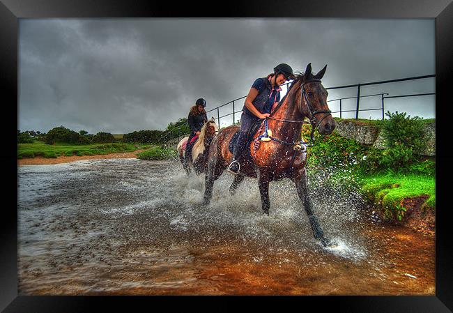 Water Horses HDR Framed Print by Rob Hawkins