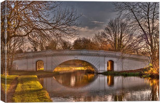 The Grove Bridge No 164 on G U Canal, Watford,  in Canvas Print by Chris Thaxter