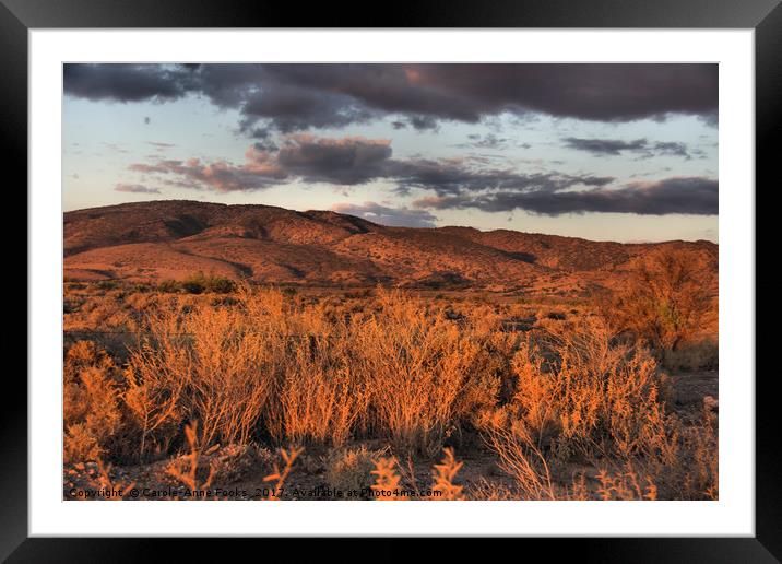 Sunset on the Heysen Range, Flinders Ranges Framed Mounted Print by Carole-Anne Fooks