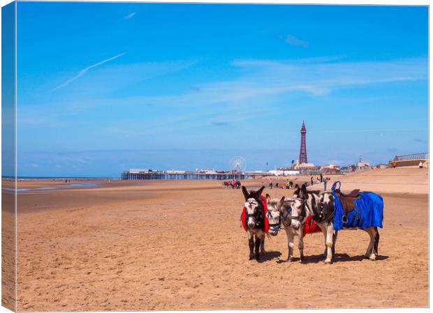 Blackpool Beach Canvas Print by Victor Burnside