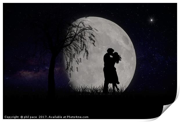 The moonlight lovers Print by phil pace