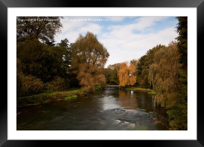 View on the River Test Framed Mounted Print by Karl Thompson