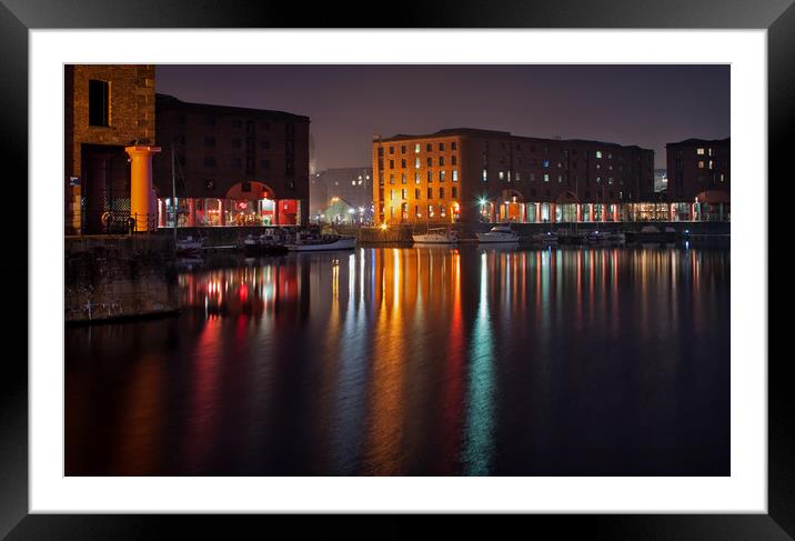 Reflections of Albert Dock Framed Mounted Print by David McCulloch