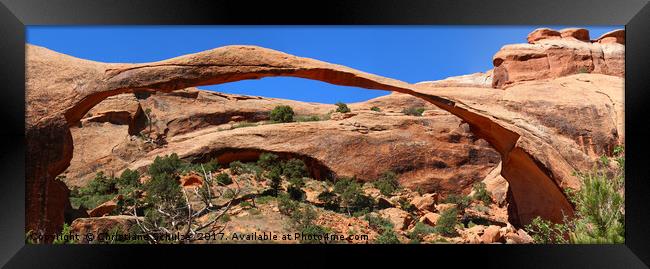 Amazing Landscape Arch - Panorama  Framed Print by Christiane Schulze