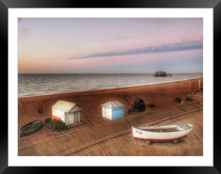 Brighton beach Framed Mounted Print by Beryl Curran