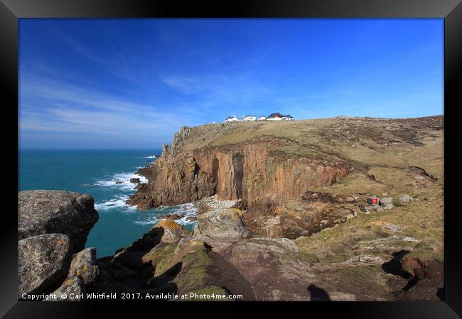 Lands End Framed Print by Carl Whitfield