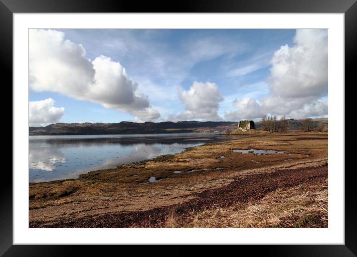 Lachlan Castle On Loch Fyne Framed Mounted Print by Dave Menzies