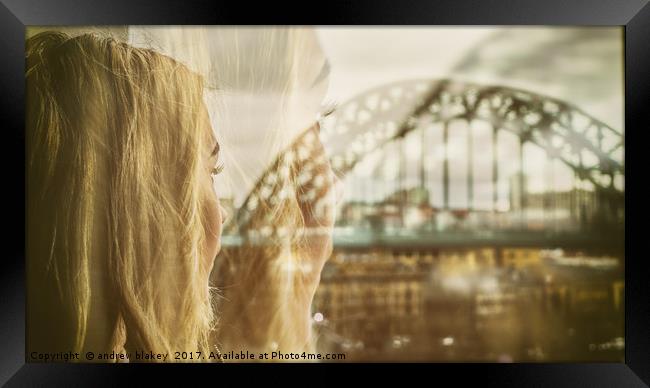 Tyne's Double Exposure Framed Print by andrew blakey