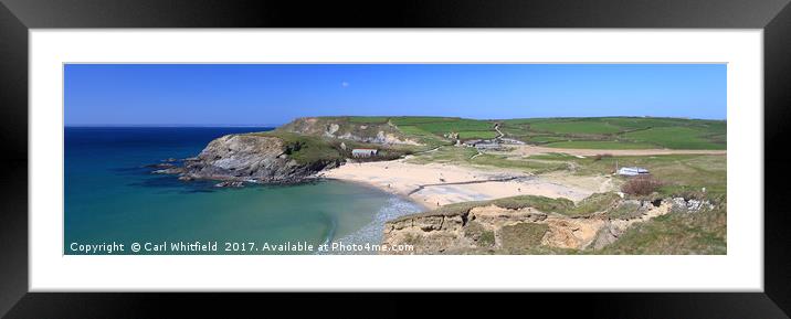 Church Cove in Cornwall, Panoramic. Framed Mounted Print by Carl Whitfield