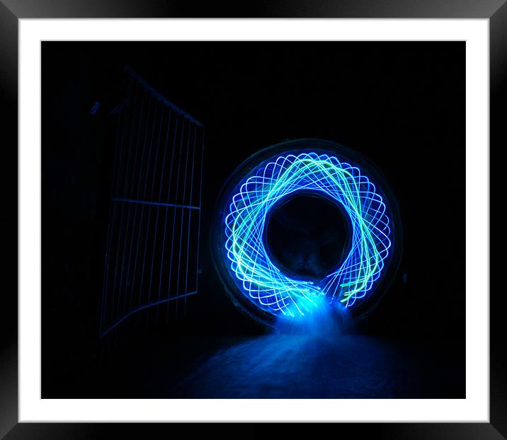 The Blue Warp II Framed Mounted Print by George Young