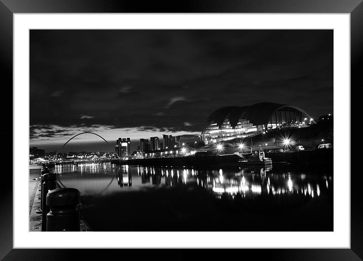 Night Tyne Framed Mounted Print by George Young