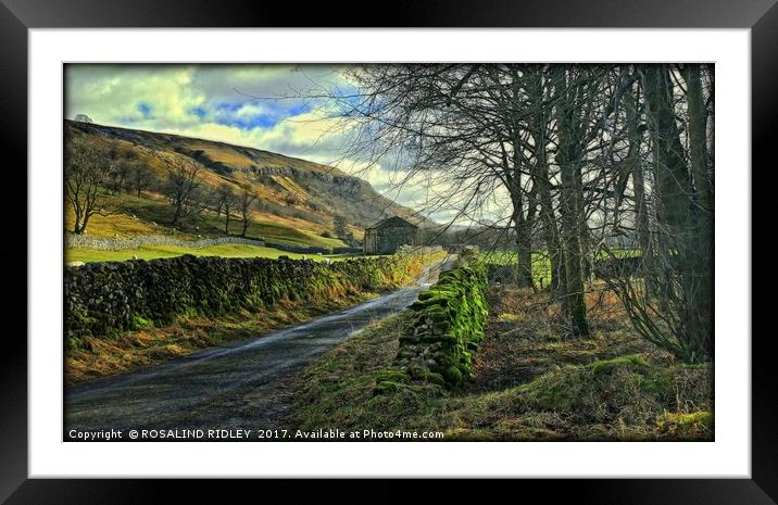 "BUCOLIC SCENE IN THE YORKSHIRE DALES" Framed Mounted Print by ROS RIDLEY