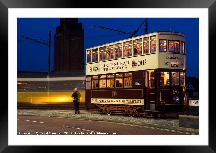 Hong Kong Tram 70 Framed Mounted Print by David Chennell