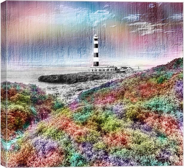 The Lighthouse Abstract Canvas Print by Louise Godwin