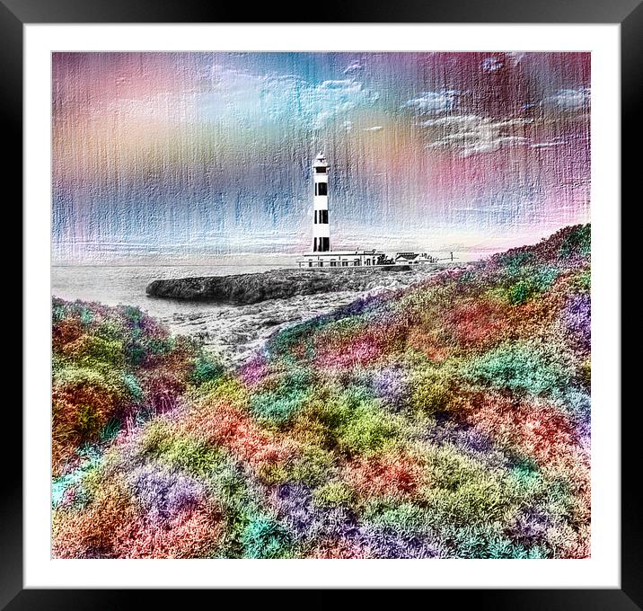 The Lighthouse Abstract Framed Mounted Print by Louise Godwin