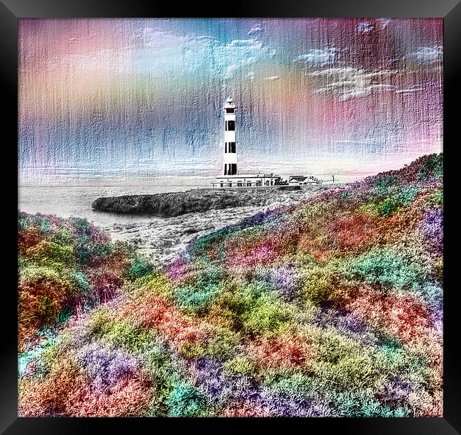 The Lighthouse Abstract Framed Print by Louise Godwin