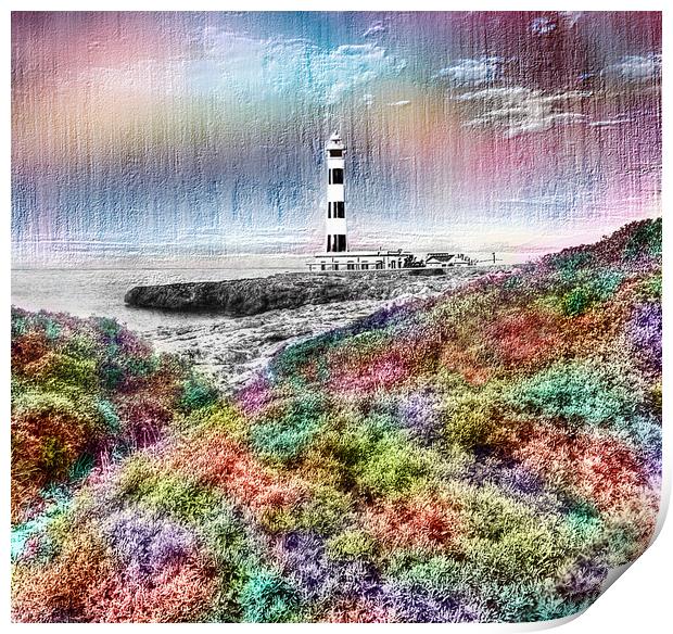 The Lighthouse Abstract Print by Louise Godwin