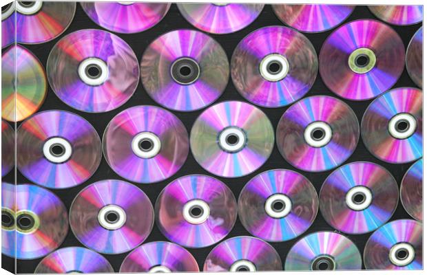 Collection of cd's Canvas Print by Sarah Pymer