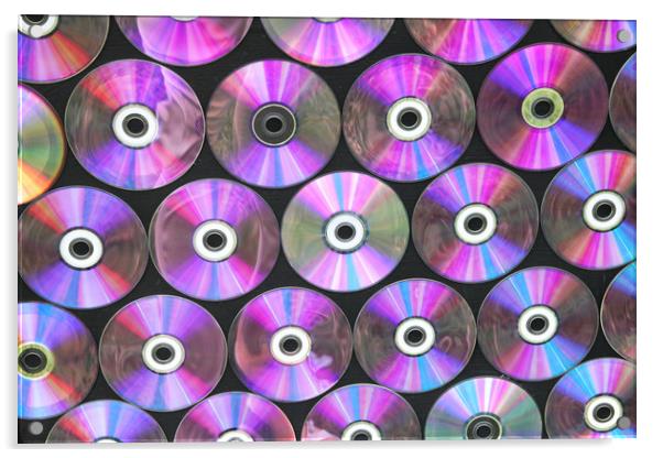 Collection of cd's Acrylic by Sarah Pymer