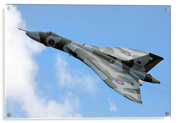 Vulcan Bomber XH558 Acrylic by Oxon Images