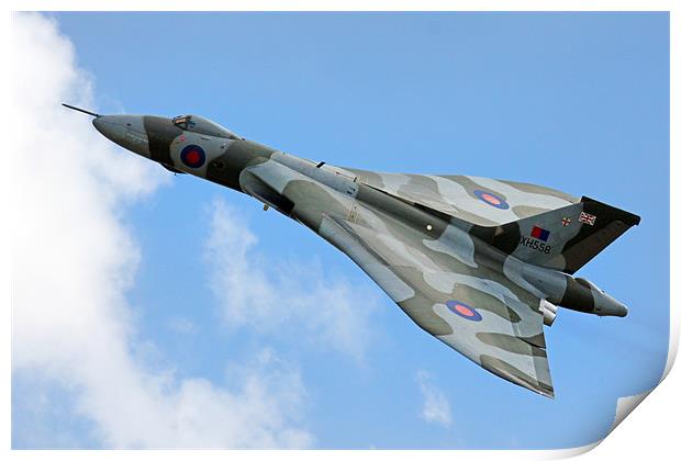 Vulcan Bomber XH558 Print by Oxon Images