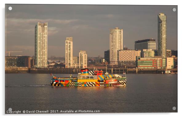 Mersey Ferry Snowdrop Acrylic by David Chennell