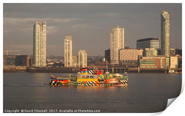 Mersey Ferry Snowdrop Print by David Chennell