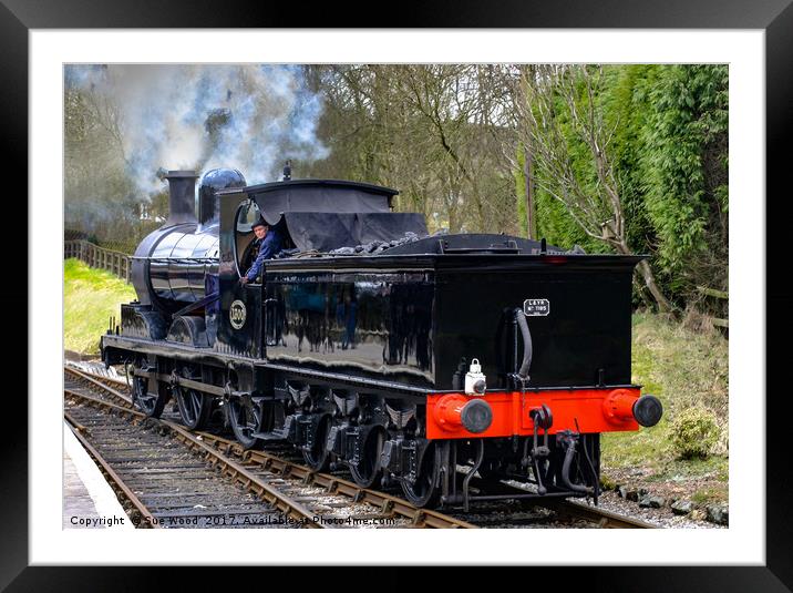 Steam train 1300 reversing, loaded with coal. Framed Mounted Print by Sue Wood