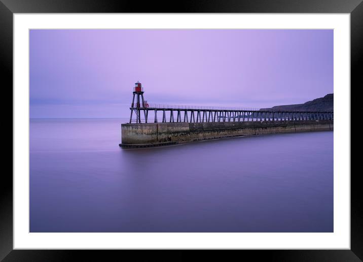 Whitby Pier                   Framed Mounted Print by chris smith
