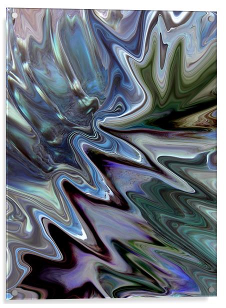 seashore zigzag Acrylic by Heather Newton