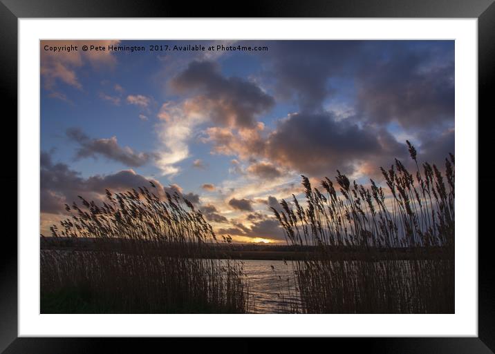 Sunset over the Exe Framed Mounted Print by Pete Hemington