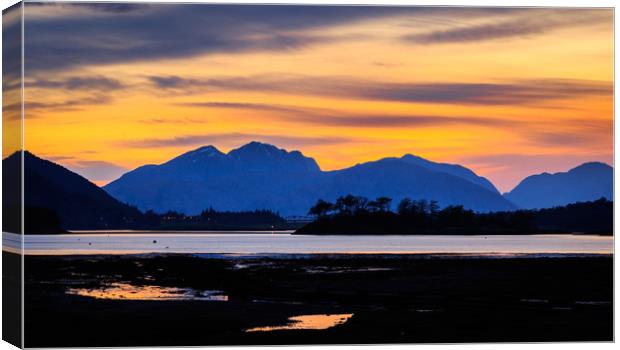 Loch Leven Sunset   Canvas Print by chris smith