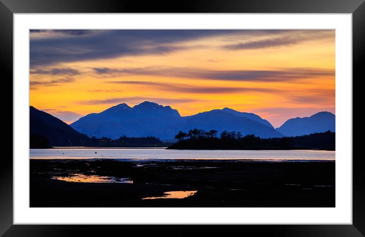 Loch Leven Sunset   Framed Mounted Print by chris smith