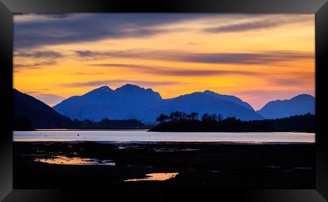 Loch Leven Sunset   Framed Print by chris smith